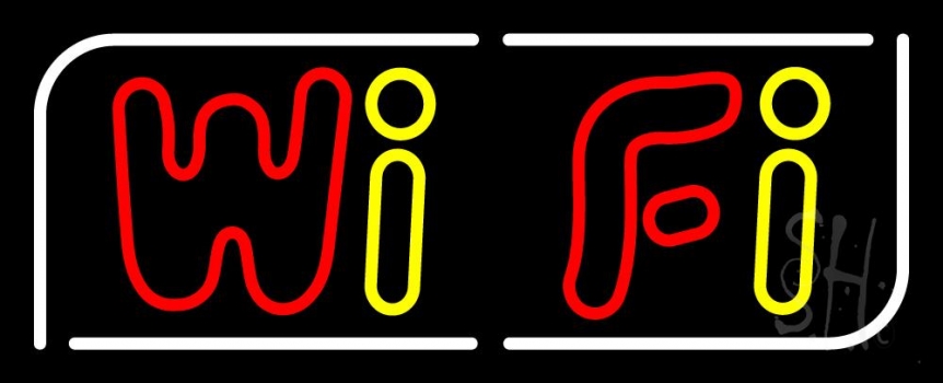 Red Wifi Block 3 Neon Sign