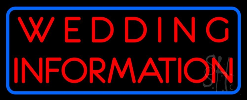Wedding Information Neon Sign