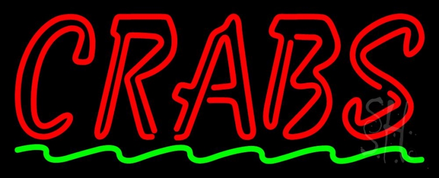 Double Stroke Red Crab Neon Sign