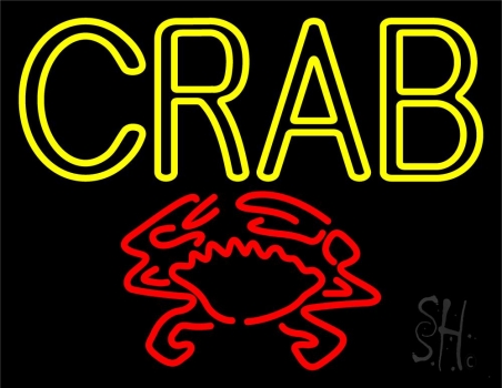 Crab With Logo Neon Sign