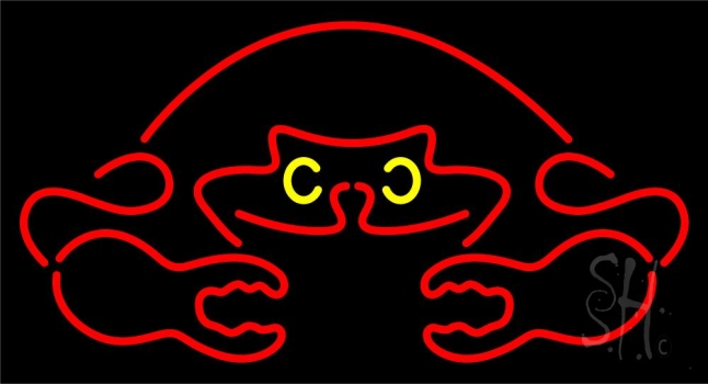 Crab Red Logo 2 Neon Sign