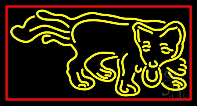 Dog Logo White Neon Sign