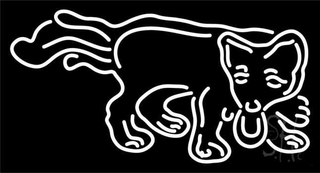 Dog Logo White 1 Neon Sign