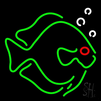 Fish Purple Border 1 Neon Sign