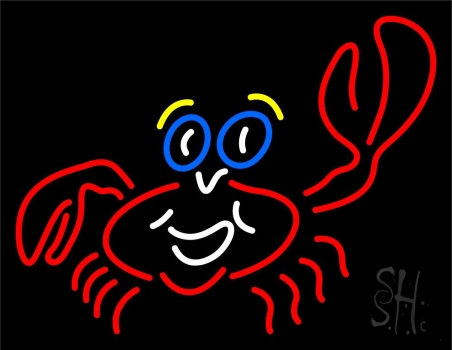 Pink Crab Logo 1 Neon Sign