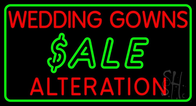 Wedding Gown Alteration Neon Sign