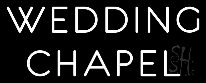 White Wedding Chapel Neon Sign