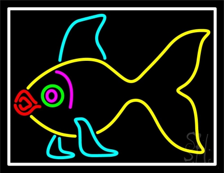 Yellow Fish Neon Sign