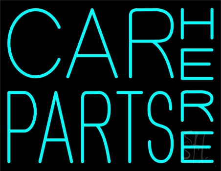 Car Parts Here Neon Sign