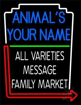 Custom Animal Your Name Neon Sign