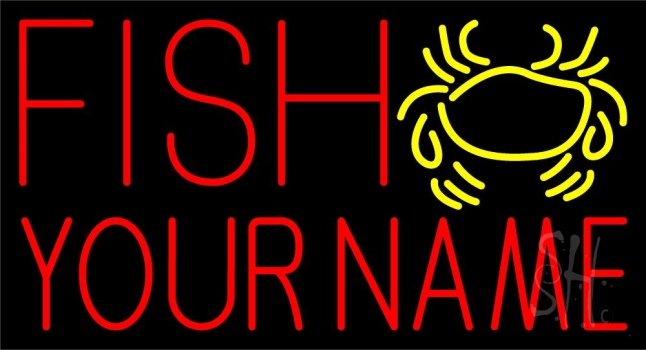 Custom Fish Yellow Crab Neon Sign