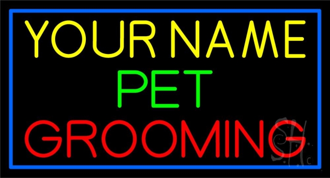 Custom Pet Grooming Block 1 Neon Sign