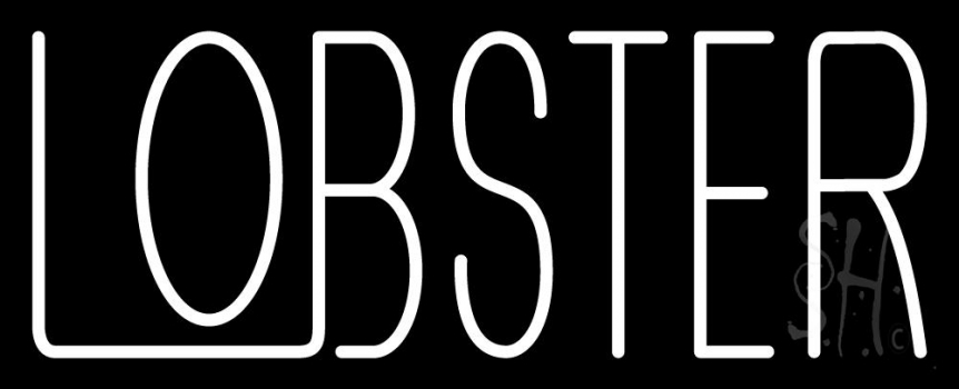 Lobster Block Neon Sign
