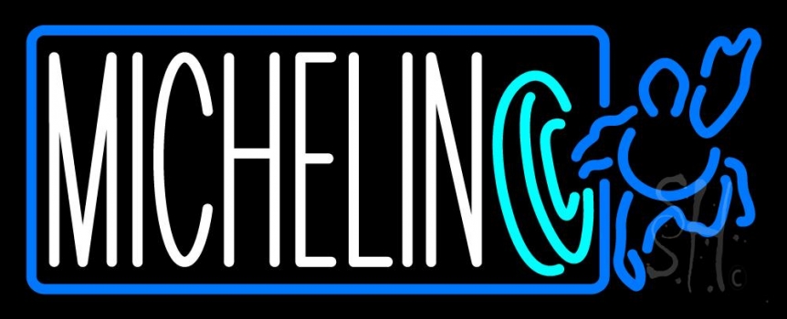 Michelin Blue Border Tires Neon Sign