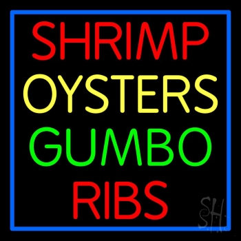 Red Shrimp Block 1 Neon Sign
