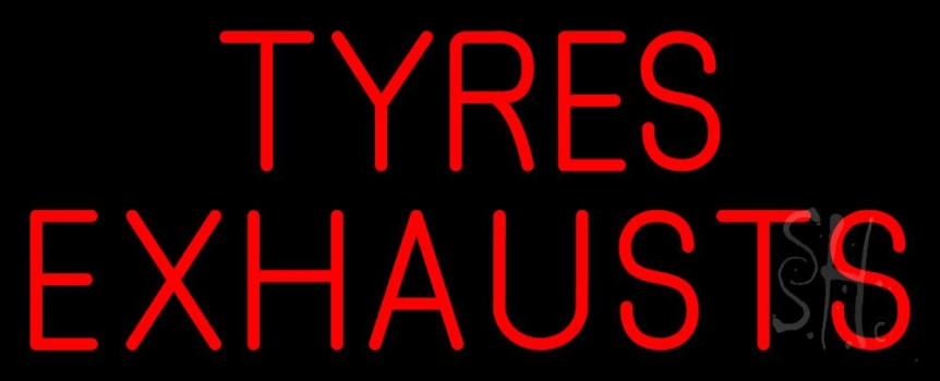 Red Tyres Exhausts 2 Neon Sign