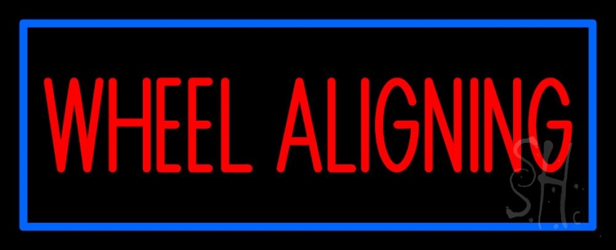 Red Wheel Aligning 1 Neon Sign