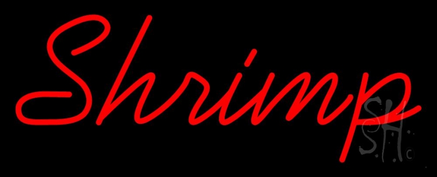 Shrimp Cursive 3 Neon Sign