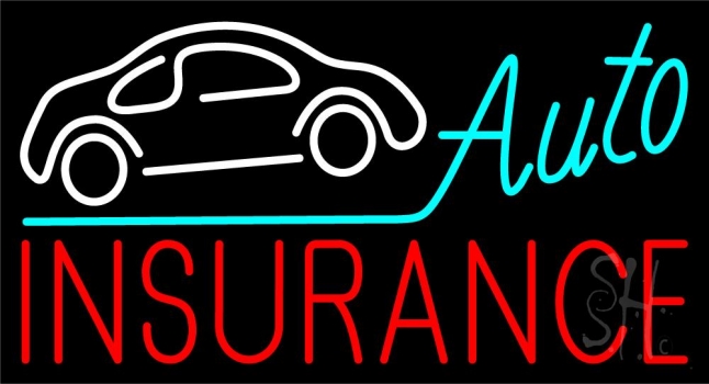 Auto Insurance Car Logo Neon Sign
