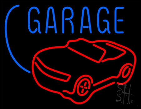 Car Logo Garage Block Neon Sign