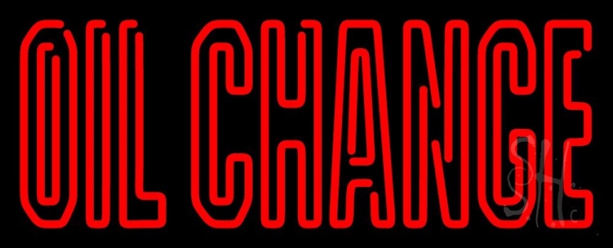 Double Stroke Oil Change Neon Sign