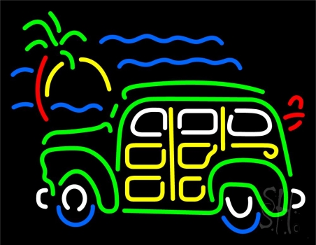 Green Car Logo Neon Sign