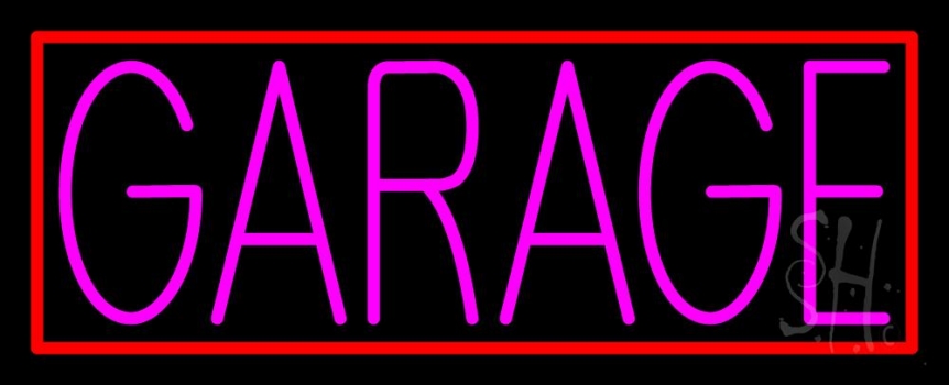 Pink Garage Block Neon Sign