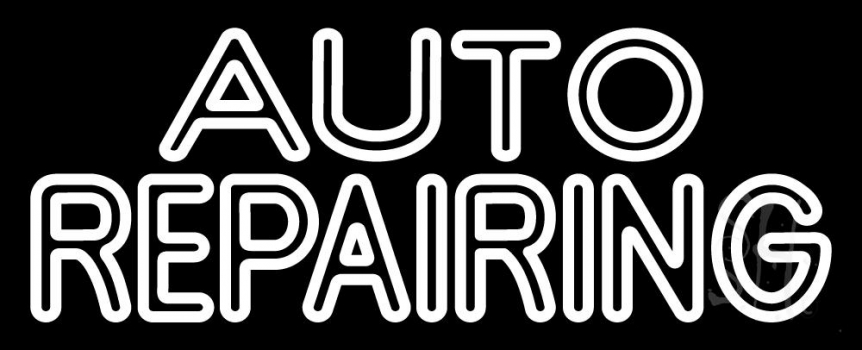 Double Stroke Auto Repair Neon Sign