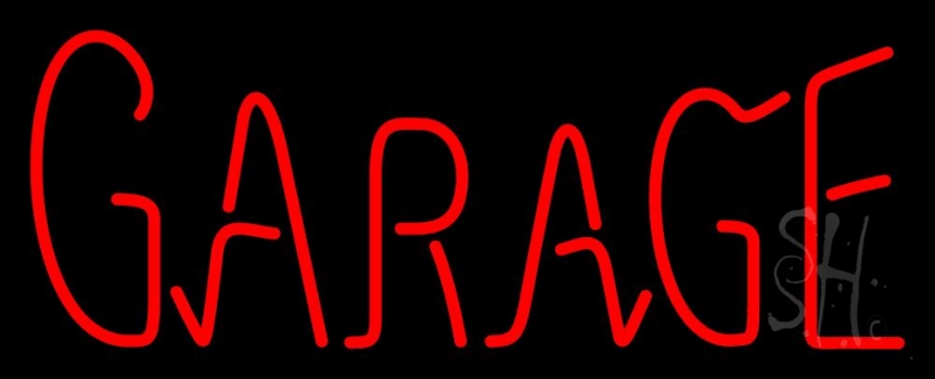Red Garage Neon Sign