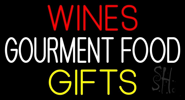 Red Wines Food Gifts Neon Sign