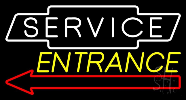 Service Entrance Neon Sign