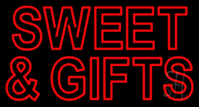 Sweets And Gifts Red Neon Sign
