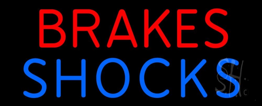 Blue Brakes Shocks Neon Sign