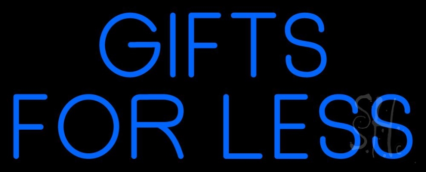 Blue Gifts For Less Block Neon Sign