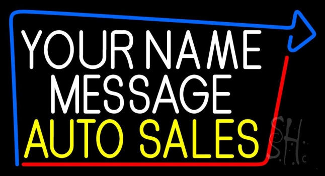 Custom Auto Sales Neon Sign