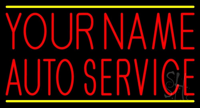 Custom Auto Service Block 2 Neon Sign