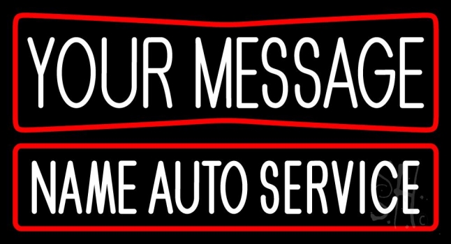 Custom Auto Service Block Neon Sign