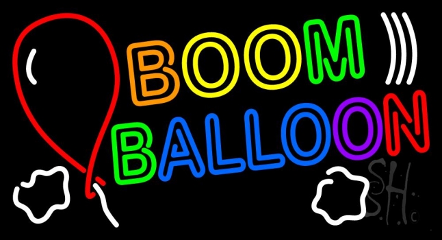 Custom Balloon Block Neon Sign
