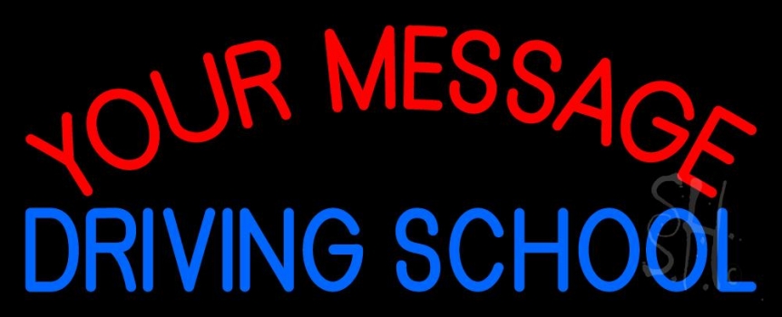 Custom Blue Driving School Neon Sign
