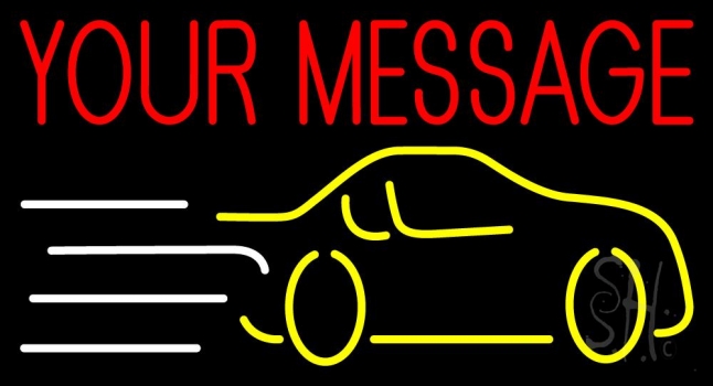 Custom Car Race 1 Neon Sign
