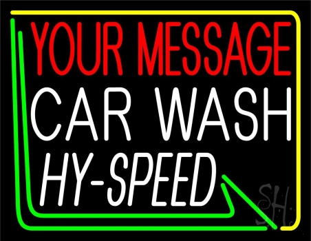 Custom Car Wash Block 2 Neon Sign