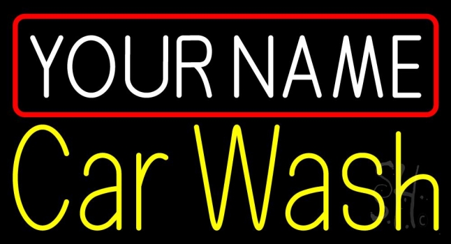Custom Double Stroke Car Wash Block 2 Neon Sign