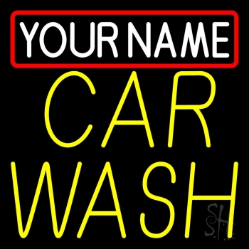 Custom Double Stroke Car Wash Block Neon Sign