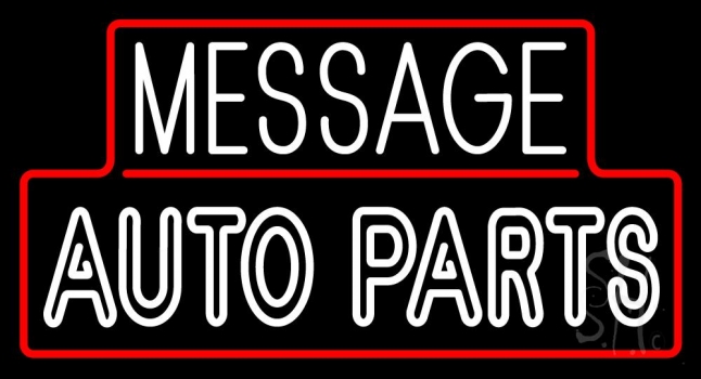Custom Double Stroke Name Auto Parts 1 Neon Sign