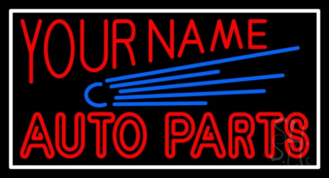 Custom Double Stroke Pink Auto Parts Neon Sign