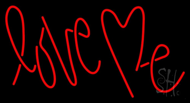 Red Love Me Neon Sign