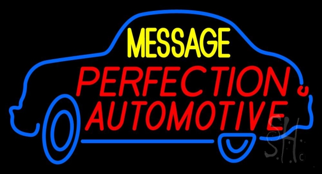 Custom Red Automotive Block Neon Sign