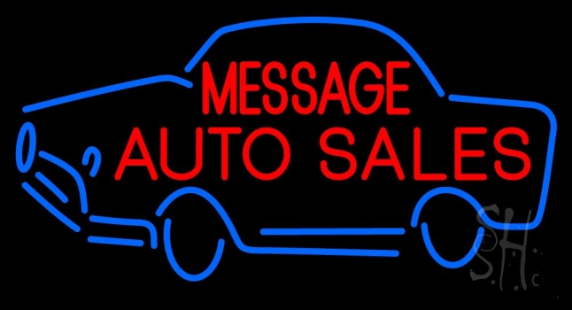 Custom Red Auto Sales Neon Sign