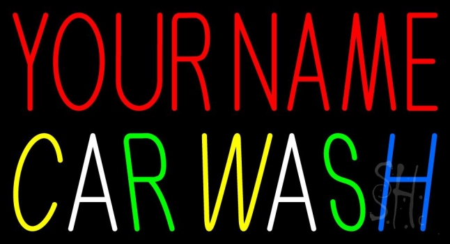 Custom Multicolor Car Wash Neon Sign