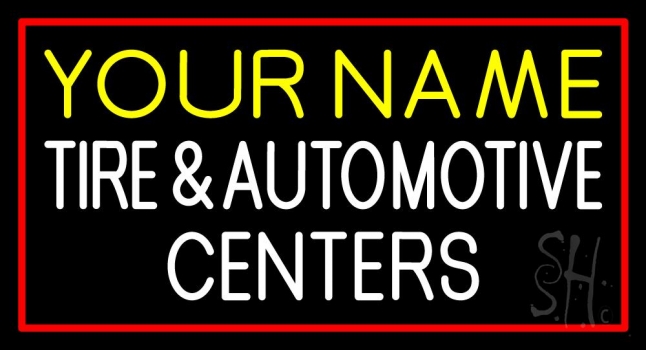 Custom Tire And Automotive Neon Sign
